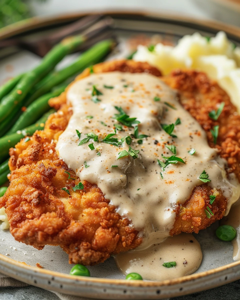 Chicken Fried Steak with Cream Gravy