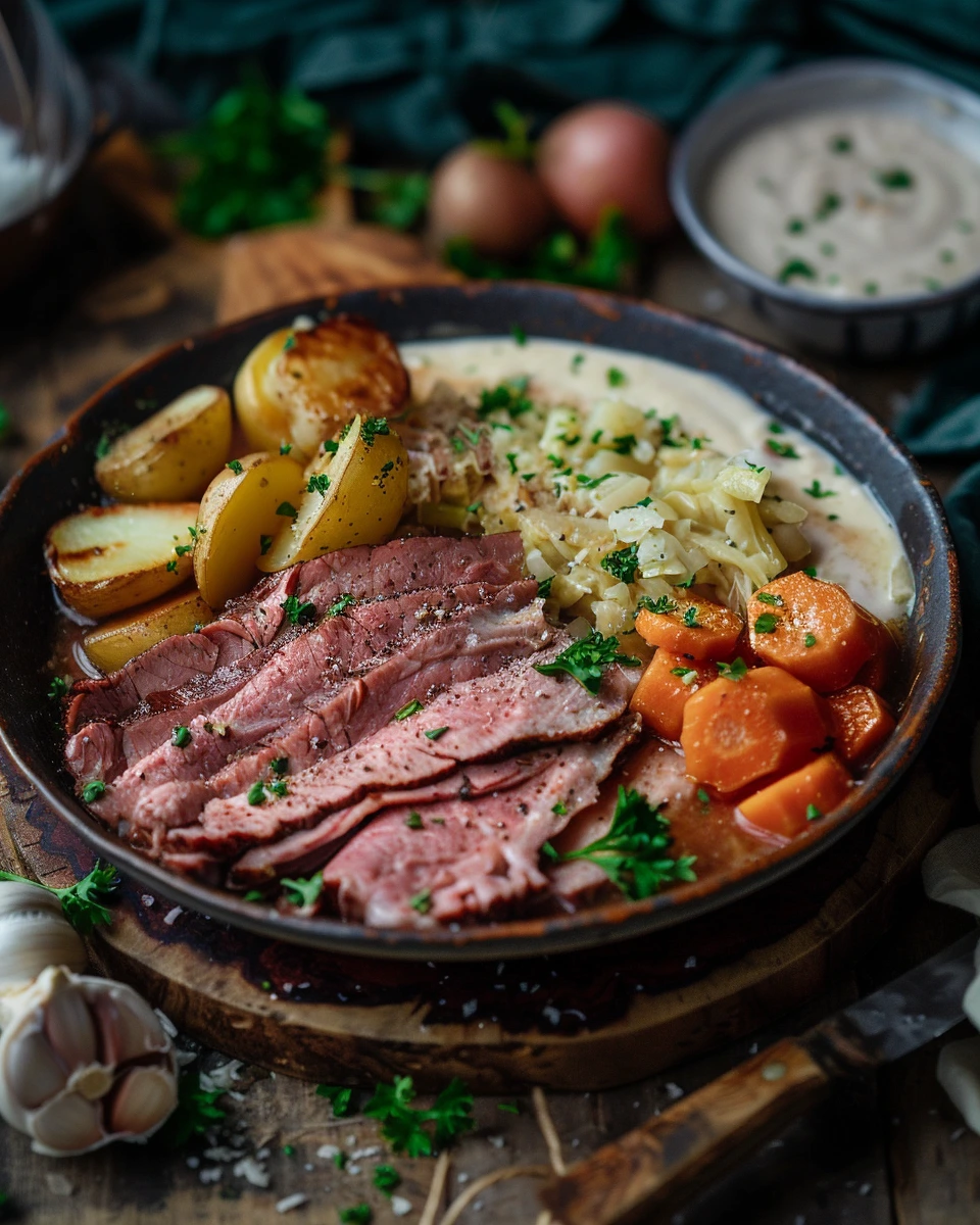 Corned Beef with White Sauce