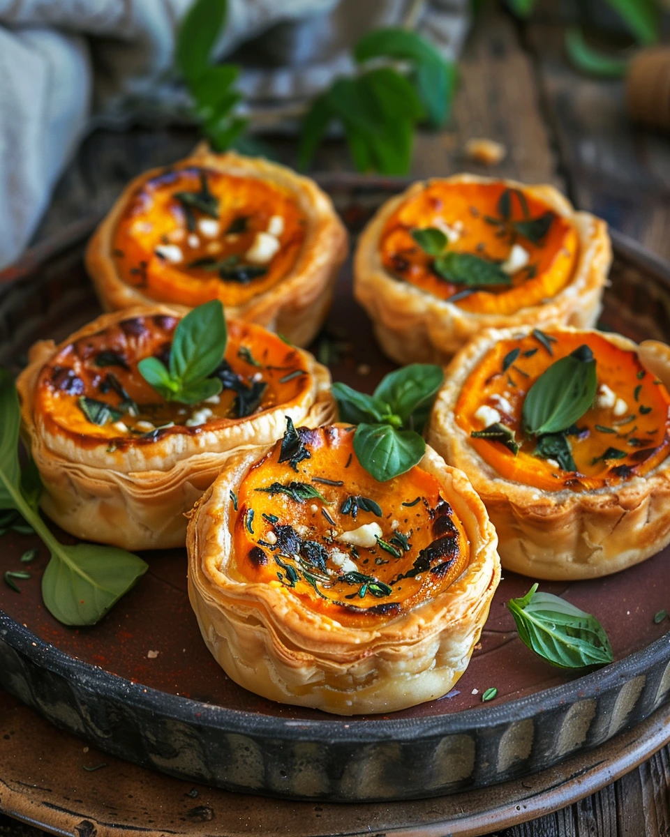 Pumpkin and Feta Tartlets
