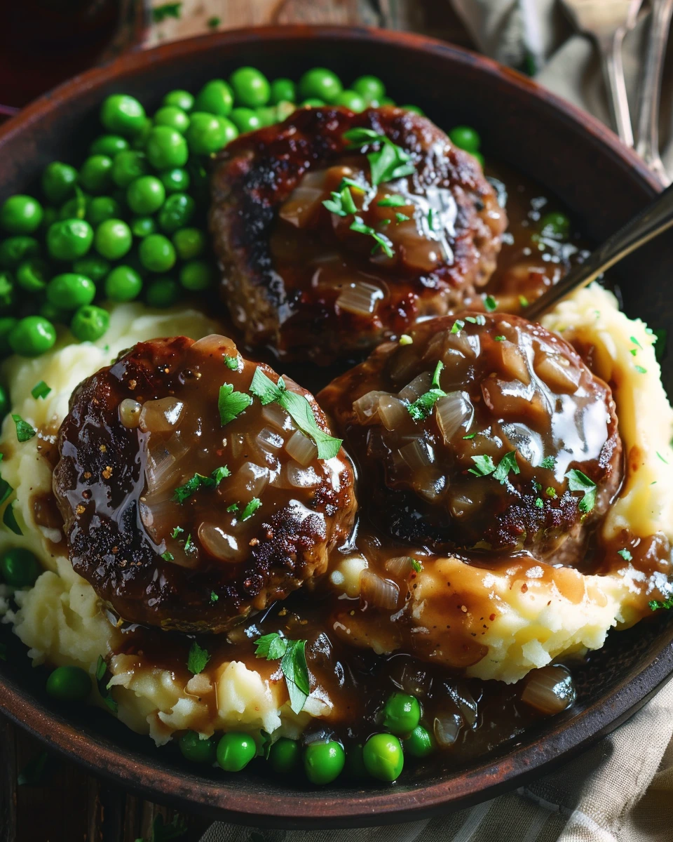 Rissoles with Onion Gravy