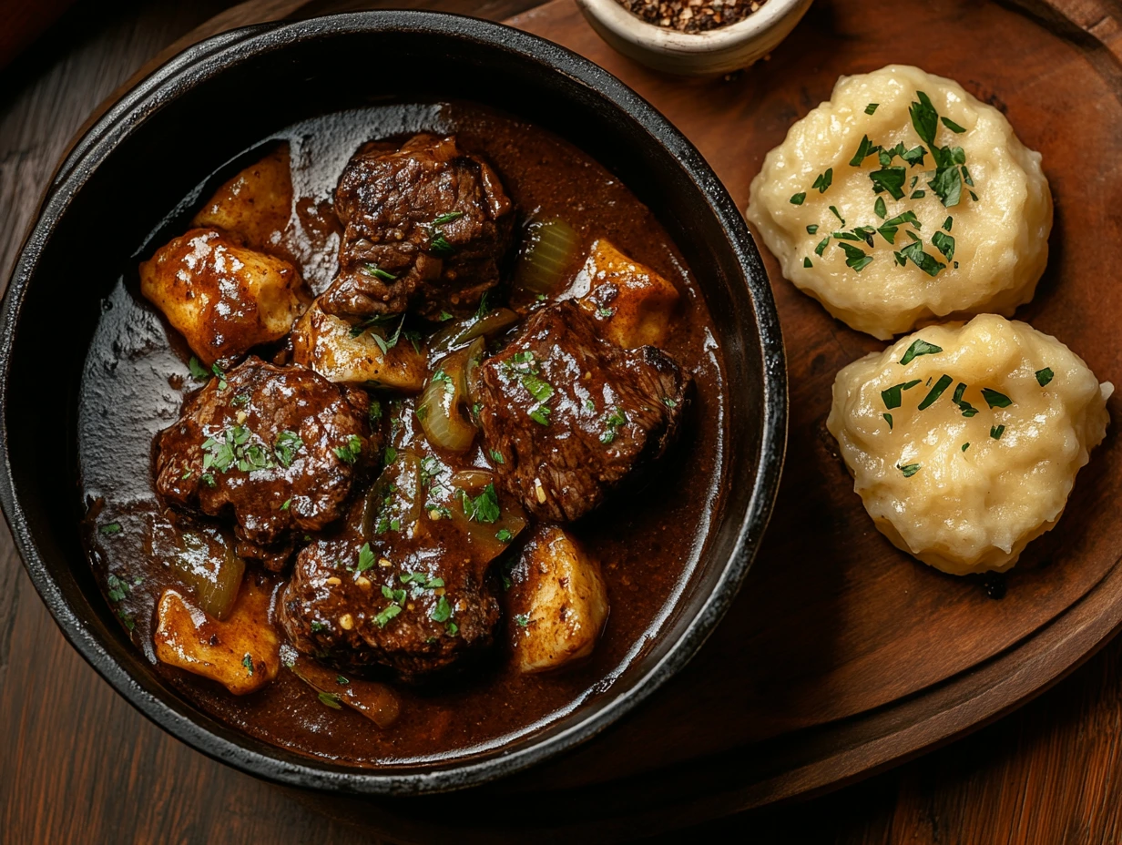 Gulas with Bread Dumplings