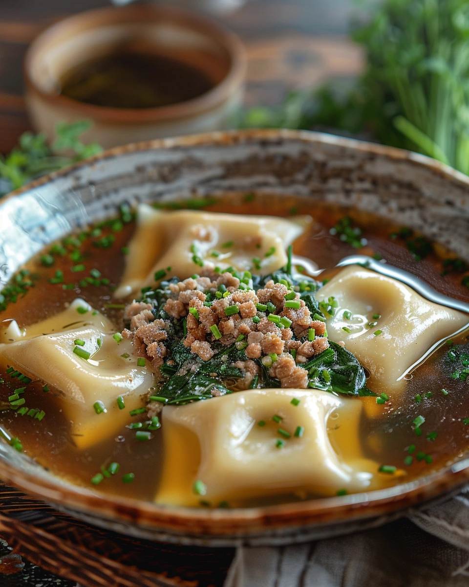 Maultaschen in Brühe