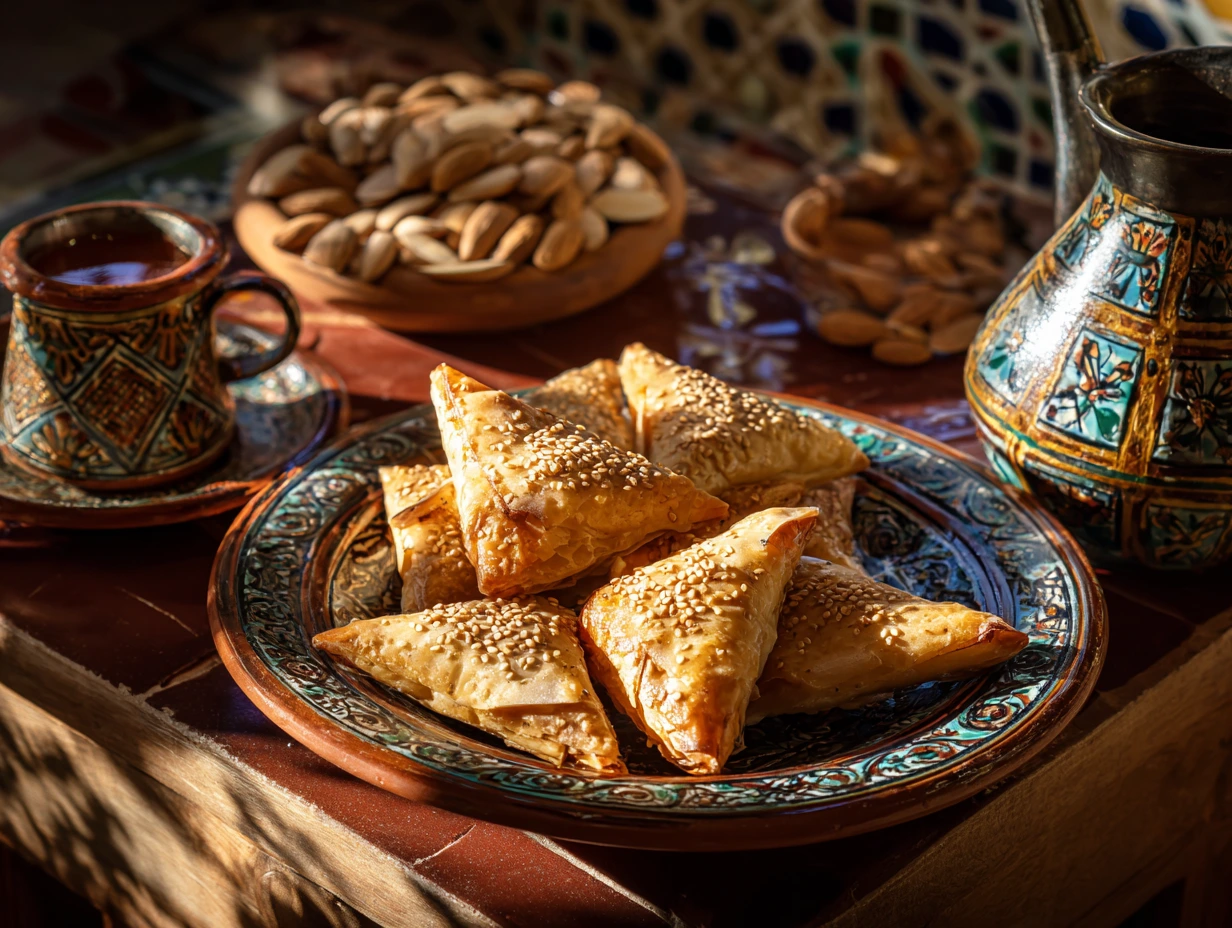 Almond Briouats with Honey