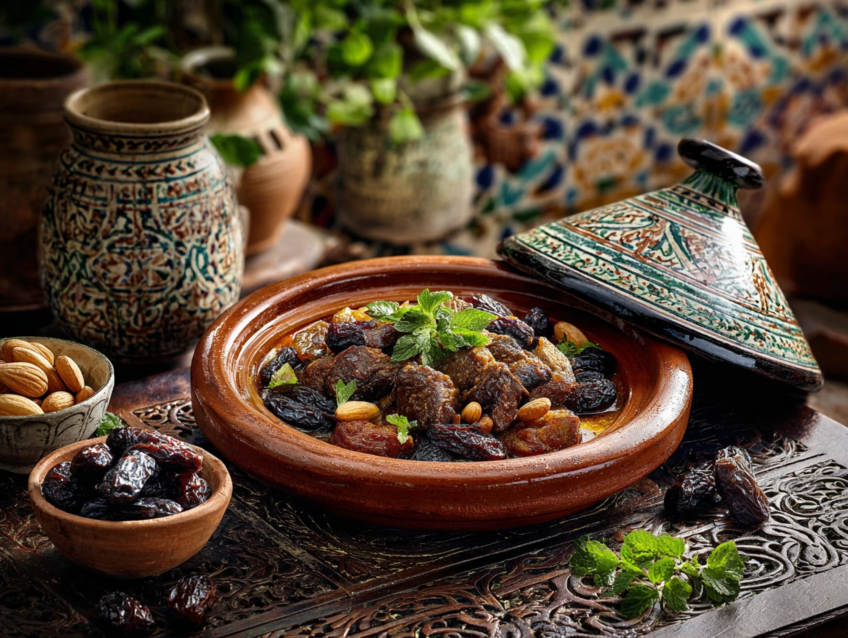 Lamb Tagine with Prunes and Almonds
