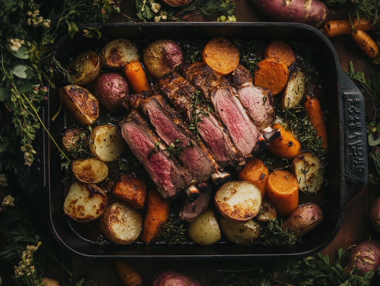 Hāngī-Style Lamb and Root Vegetables