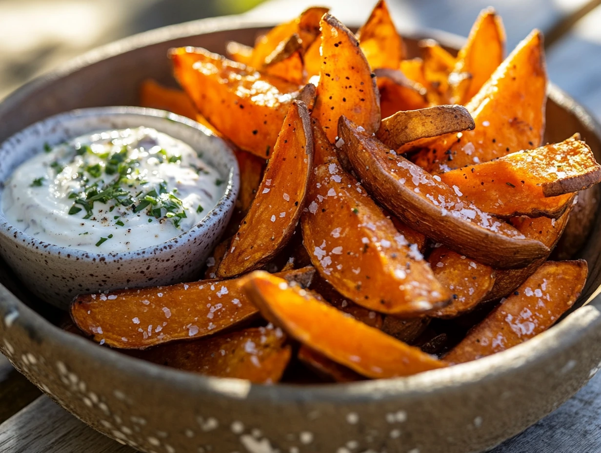 Kumara Chips with Kiwi Dip