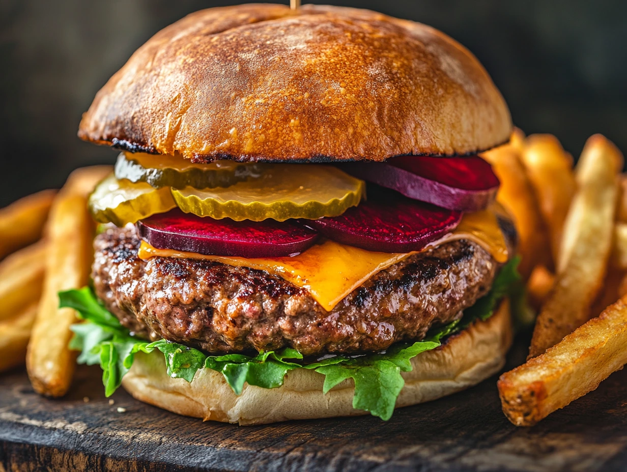 Lamb Burger with Beetroot