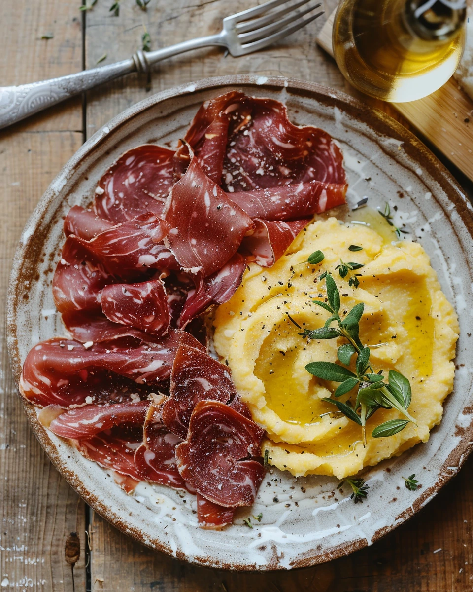 Kraški Pršut with Polenta