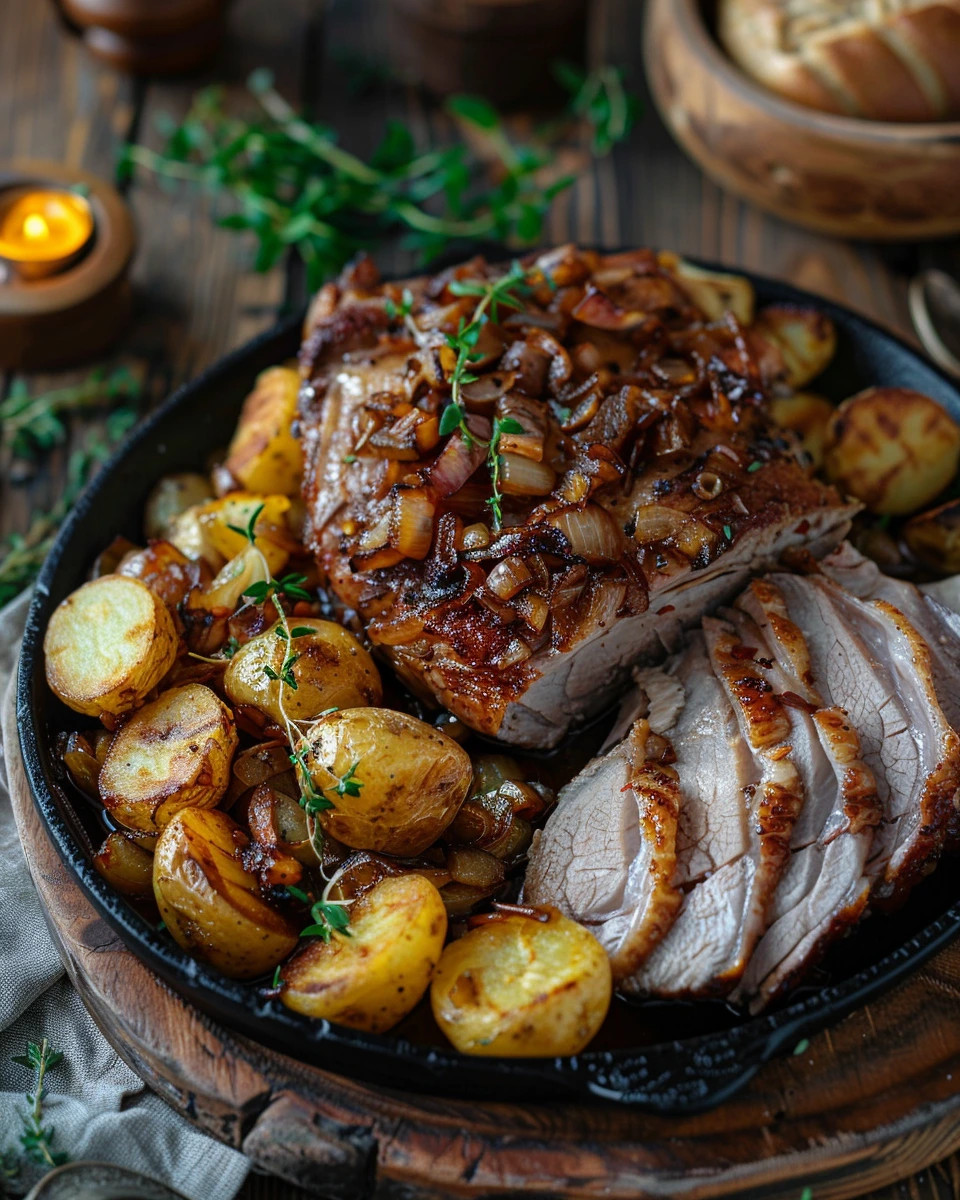 Pražen Krompir with Roast Pork