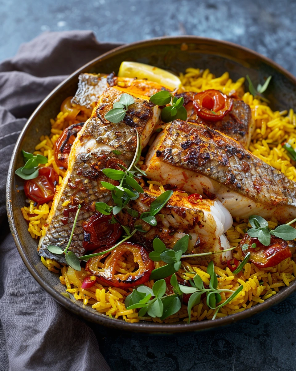 Pickled Fish with Yellow Rice
