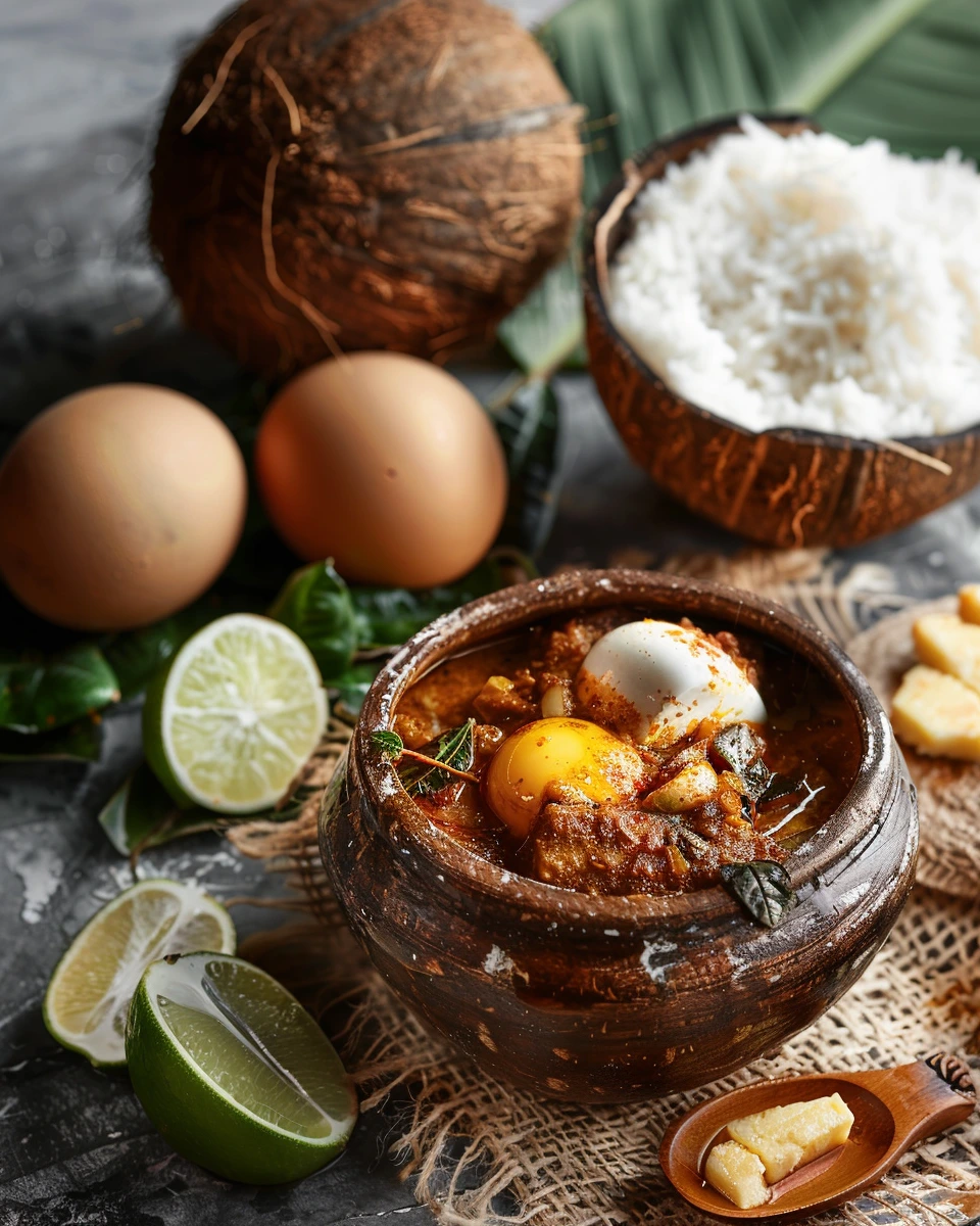 Hoppers with Egg Curry