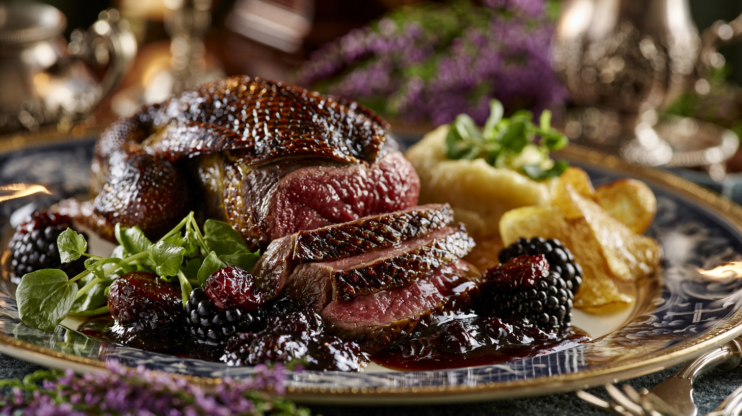 Roast Grouse with Bread Sauce